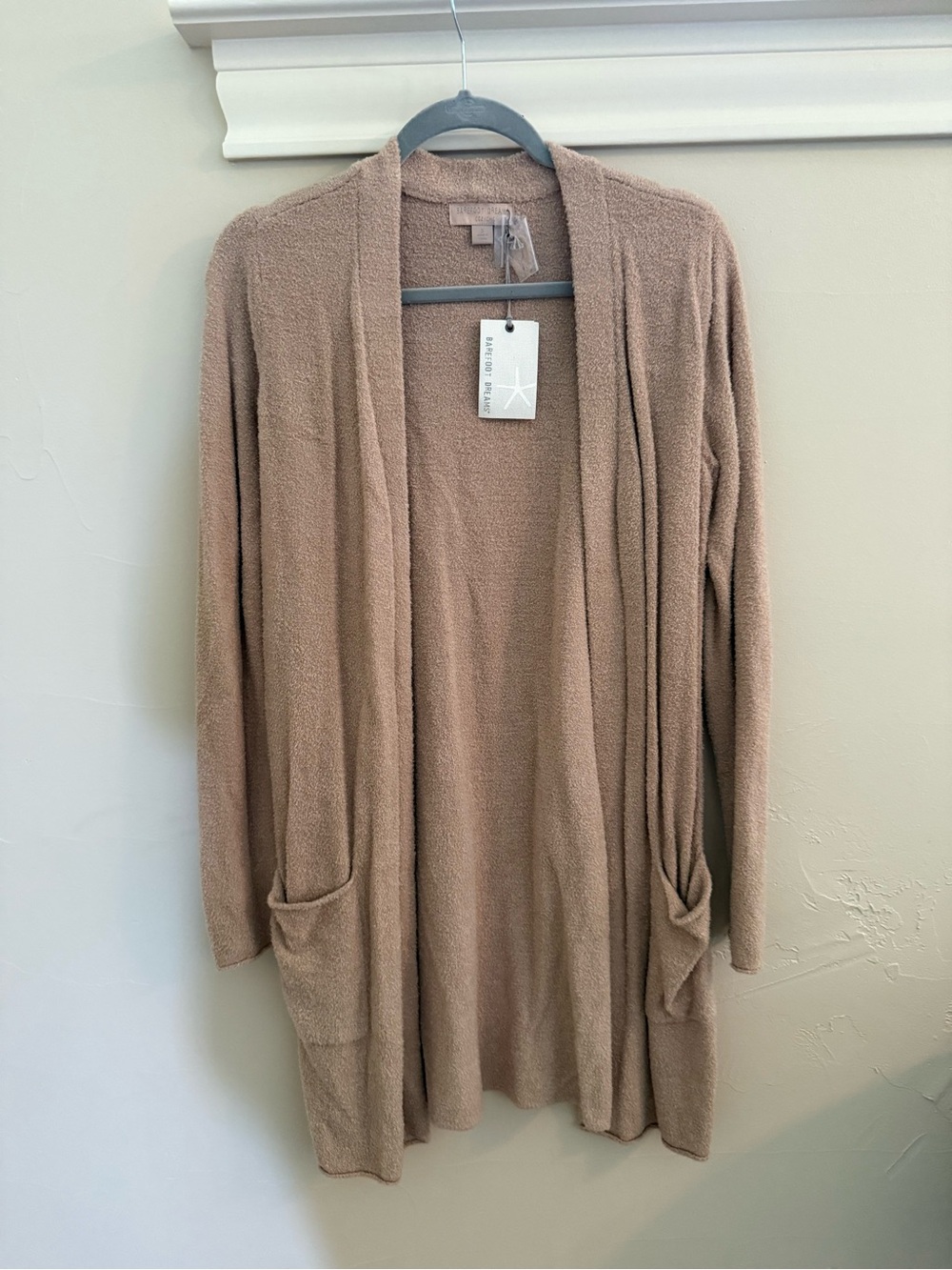 Barefoot Dreams CozyChic Lite Long Cardi - Tan